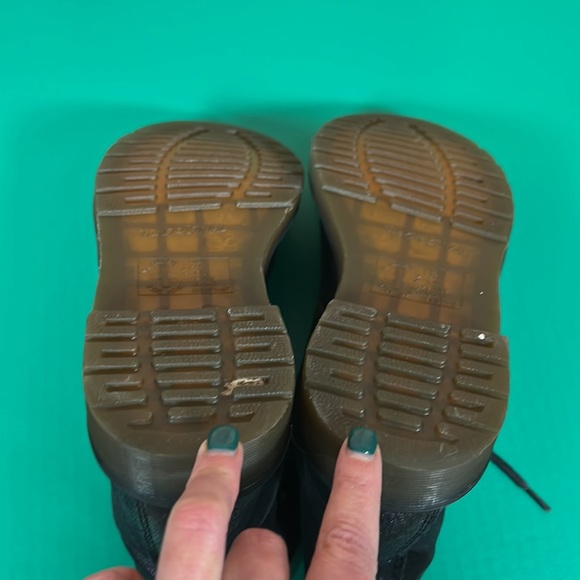 DM Dr Martens Pascal Black Irridescent  Leather Boots 7 US Ladies - Picture 4 of 5